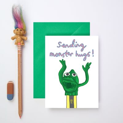 Sending Monster Hugs Greeting Card | Friendship | Thank You