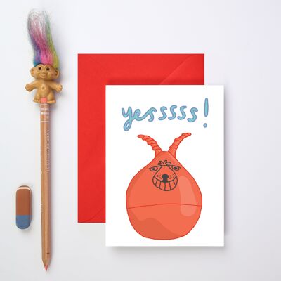 Yes! SpaceHopper Greeting Card | Well Done | Congratulations