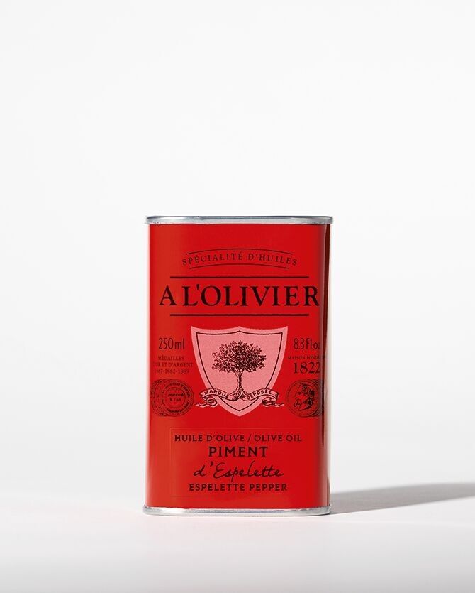 Aromatisches Olivenöl mit Espelette-Pfeffer - 250 ml