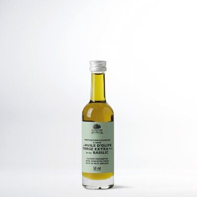Aromatisches Olivenöl mit Basilikum - 50 ml: ideal für einen Gourmetkorb