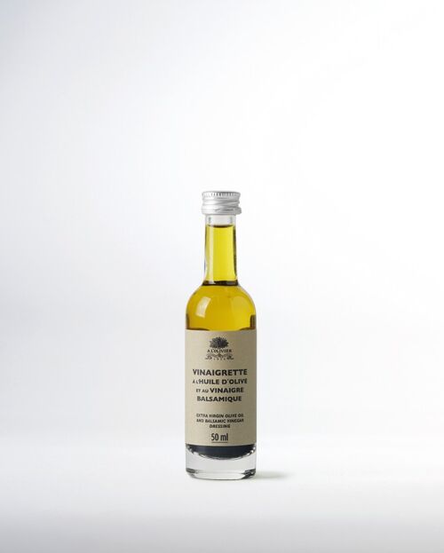 Vinaigrette huile d'olive et vinaigre balsamique - 50mL  : idéal pour panier gourmand