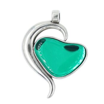Bracelet chaîne irrégulière avec coeur coloré. 7