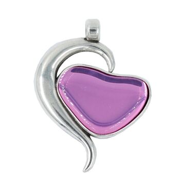 Bracelet chaîne irrégulière avec coeur coloré. 8