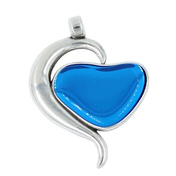 Bracelet chaîne irrégulière avec coeur coloré. 9