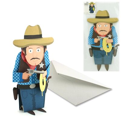 3D cowboy type card