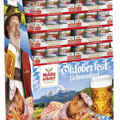 Display Bavarian snack (120 glasses á 250g)