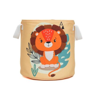 Boîte de rangement ronde - lion