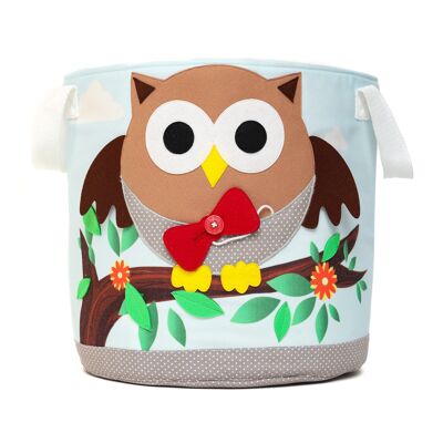 Storage box round - owl