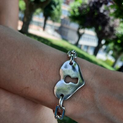 Bracelet chaîne avec coeur