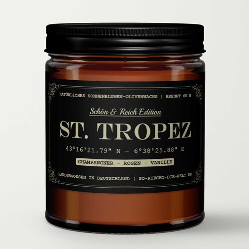 Saint Tropez Kerze - Schön & Reich Edition - Champagner | Rosen | Vanille