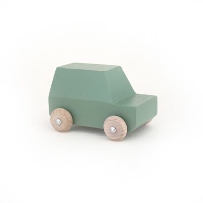 Green wooden car / 4x4 / Made in France / Toy