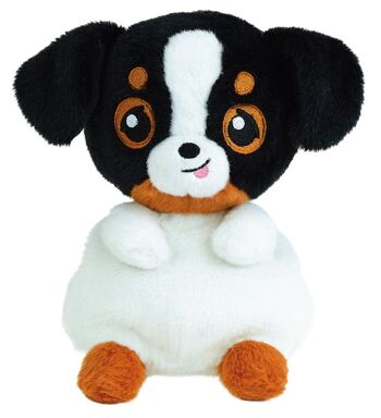 Peluche chiens, Kidimols, 14 cm, 6 modèles assortis, en boite présentoir 7