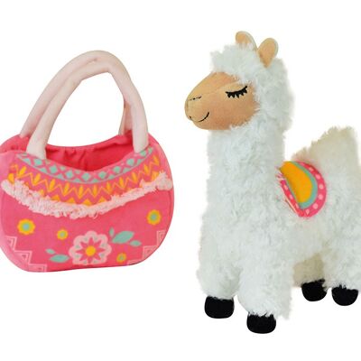 Peluche Lama 24 cm dans un sac, avec étiquette