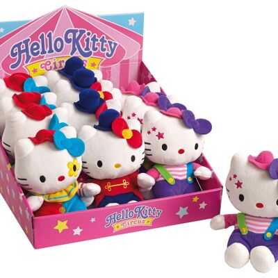 Peluche Hello Kitty Circus, 17 cm, 3 modèles assortis, en boite présentoir