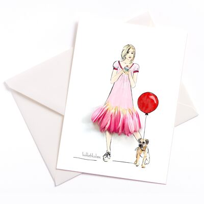 Happy Birthday - card with color core and envelope | 145