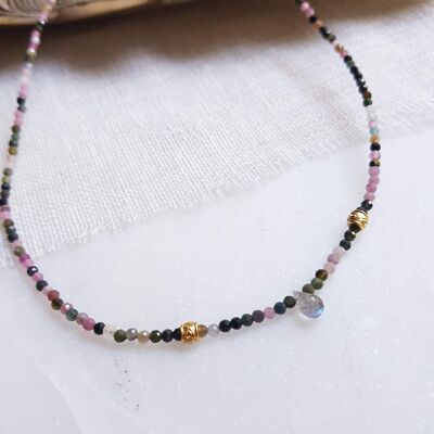 Tourmaline, Labradorite necklace - Alinia