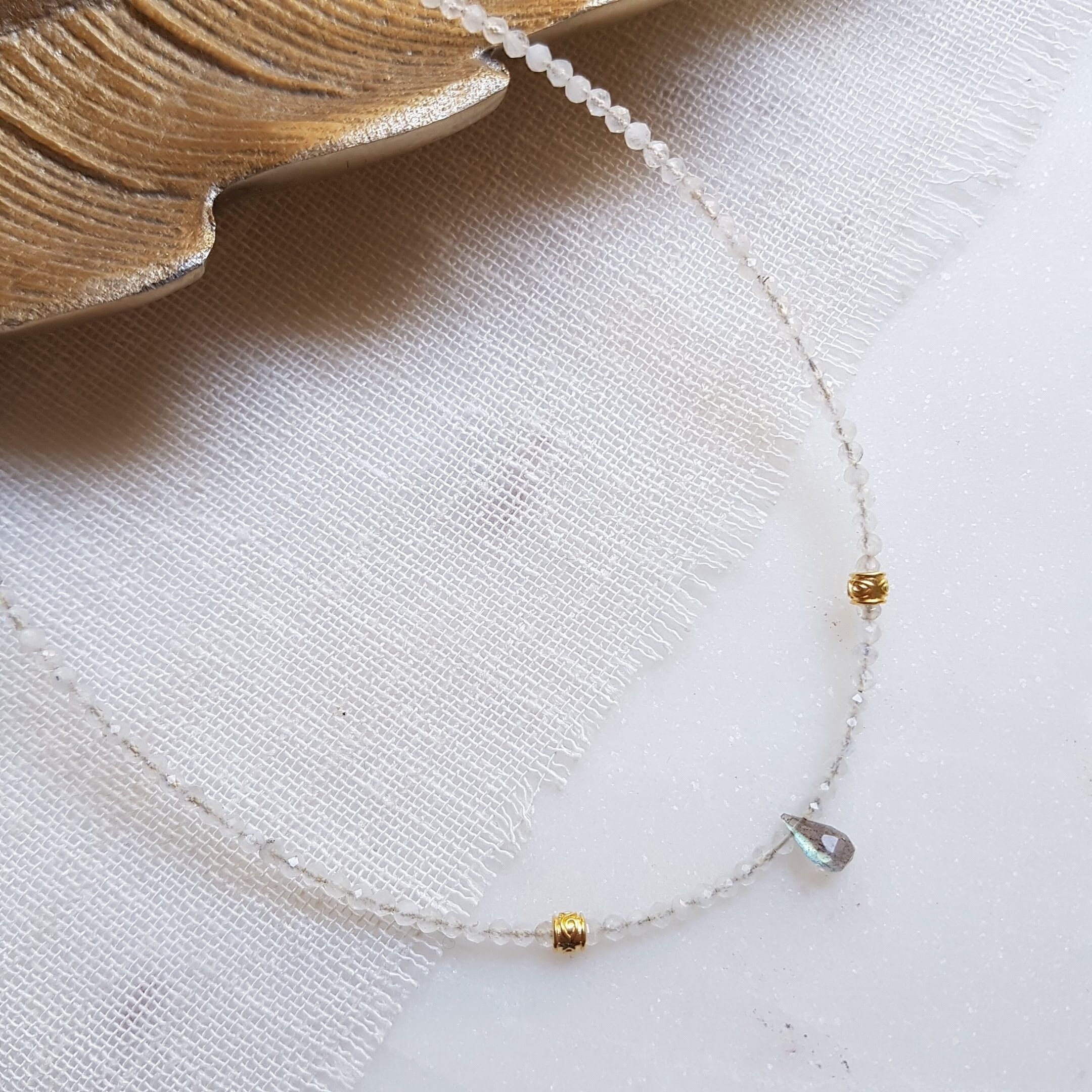 Collana Pietra di luna, Labradorite - Alinia