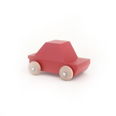 Red wooden car / Race / Made in France / Toy