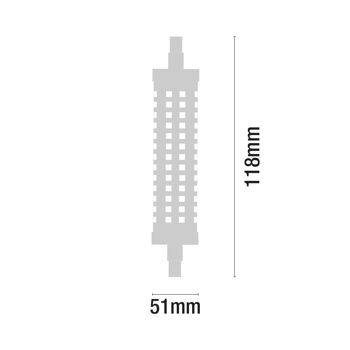 PACK 6 Ampoules LED SMD 9W (=60W) 806LM R7S 118MM 200º 4000K 3