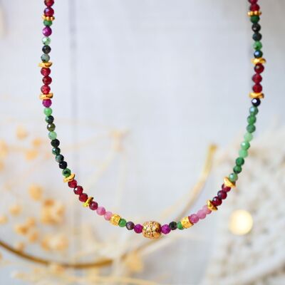 Collar Granate, Rubí Zoisita - Talia