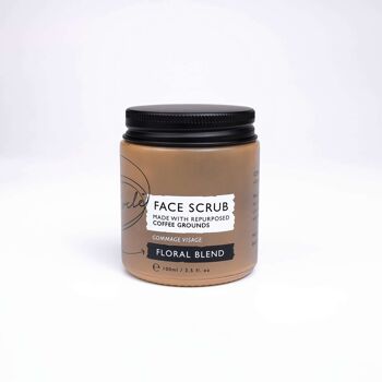 Gommage Visage Vegan Zéro Déchet au Café + Rose Musquée [Mélange Floral] Exfoliant - Recharge Vrac 1L 4