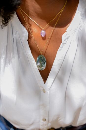 Collier Agate mousse - Keola 4