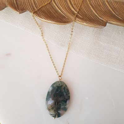 Moss Agate Necklace - Keola