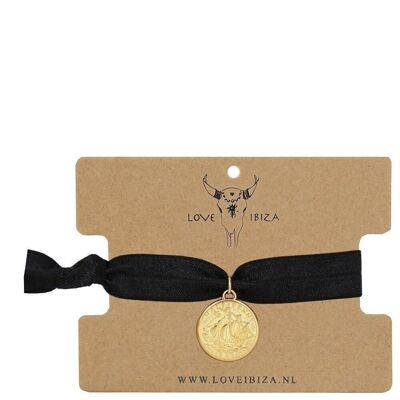 Ibiza bracelet black coin