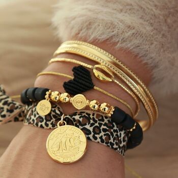 Bracelet Ibiza pièce léopard 2