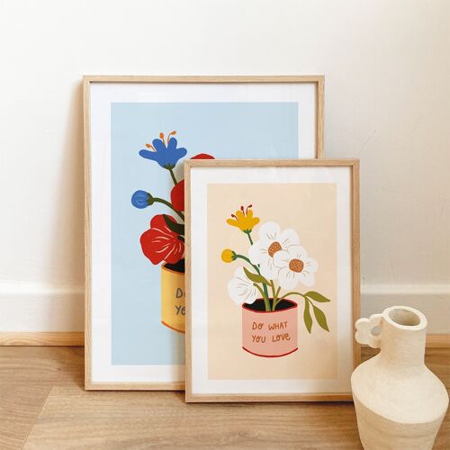 Affiche Pot de fleurs - 2 formats / 2 couleurs