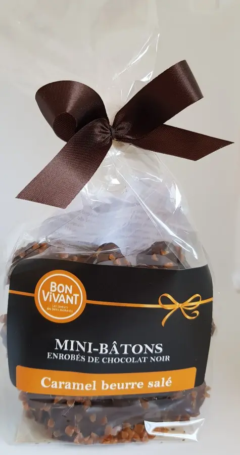 Achat Mini-batons enrobés de chocolat noir saupoudrés de pépites de ...