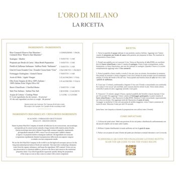 Coffret - Dîners étoilés - L'or de Milan - Coffret dîner Michelin pour 4 personnes - Cuisinez chez vous en quelques minutes l'iconique Risotto alla Milanese du Chef Carlo Cracco, 1 étoile Michelin 5