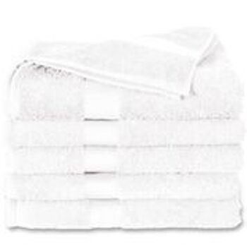 Blanc - 70x140 - Lot de 2 serviettes de douche en coton - Twentse Damask 2