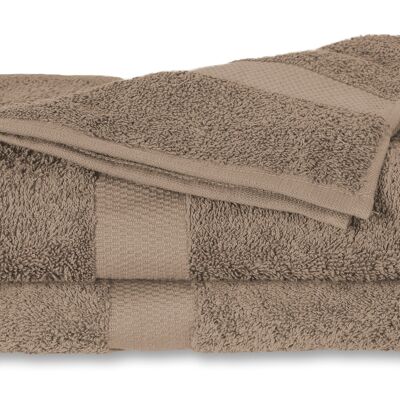 Taupe - 70x140 - Cotton 2PACK Shower Towel - Twentse Damask