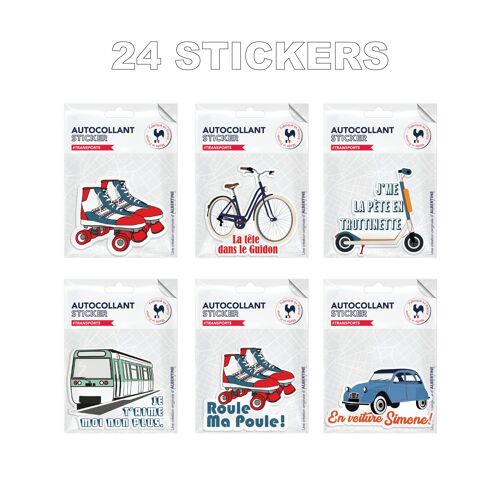 LOTS DE STICKERS DÉCORATIFS - les transports