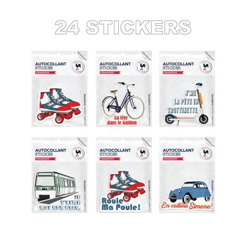 LOTS DE STICKERS DÉCORATIFS - les transports 1