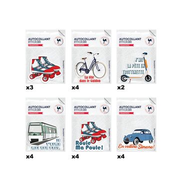 LOTS DE STICKERS DÉCORATIFS - les transports 2