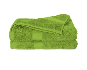 Lime - 70x140 - Lot de 2 serviettes de douche en coton - Twentse Damask 1