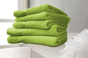 Lime - 70x140 - Lot de 2 serviettes de douche en coton - Twentse Damask 3