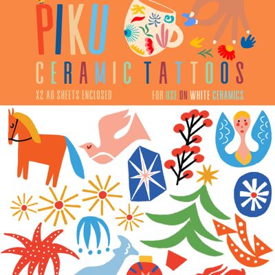 Xmas Petite Keramik-Tattoo-Set