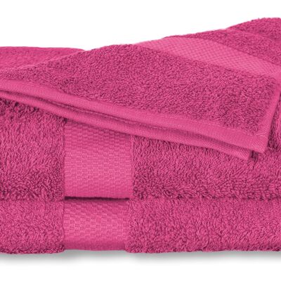 Fuchsia - 70x140 - Cotton 2PACK Shower Towel - Twentse Damast