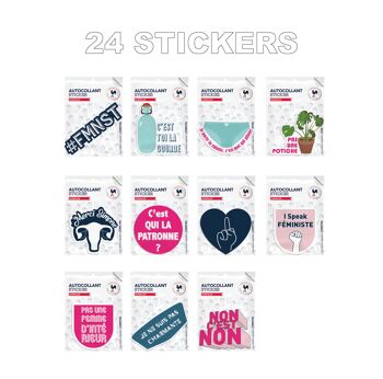 LOTS STICKERS DÉCORATIFS - Féministe 2 2