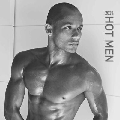 Maxi Calendar 2024 Sexy Man black and white