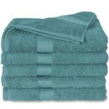 Aqua Green - 60x110 - Lot de 2 serviettes de bain en coton - Twentse Damast 3