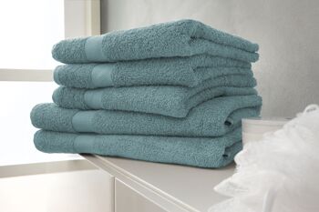 Aqua Green - 60x110 - Lot de 2 serviettes de bain en coton - Twentse Damast 4