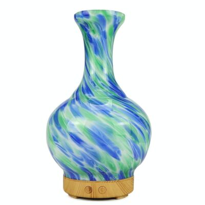 AATOM-10 - Aroma Atomiser - Glass Vase Blue and Green UK Plug - Sold in 1x unit/s per outer