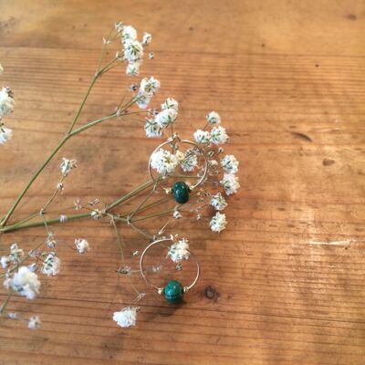 Mini hoops - malachite