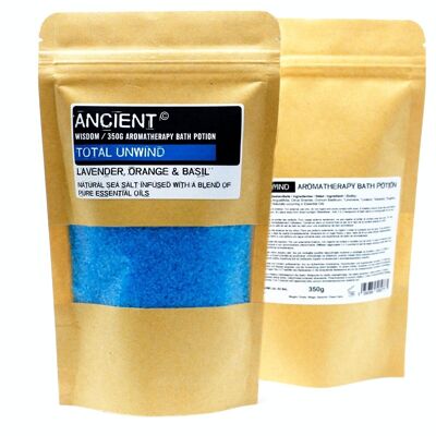 ABPC-01 - Aromatherapy Bath Potion in Kraft Bag 350g - Total Unwind - Sold in 5x unit/s per outer
