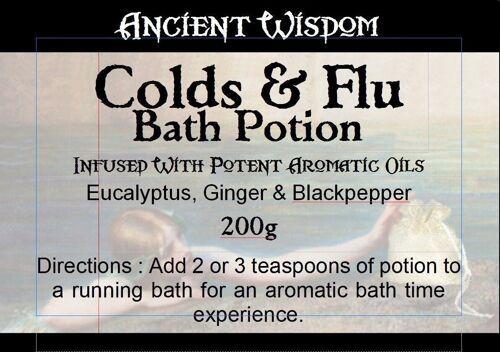 ABPLb-06 - Bag Labels for Colds & Flu  (4 sheets of 18) - Sold in 4x unit/s per outer