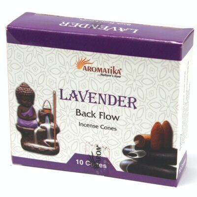 AromaBF-01 - Aromatica Backflow Incense Cones - Lavender - Sold in 12x unit/s per outer